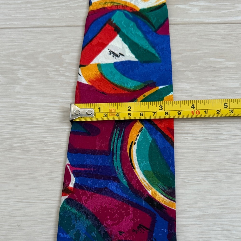 3/$10 Caruso Colorful Abstract Men's Tie - Picture 4 of 4